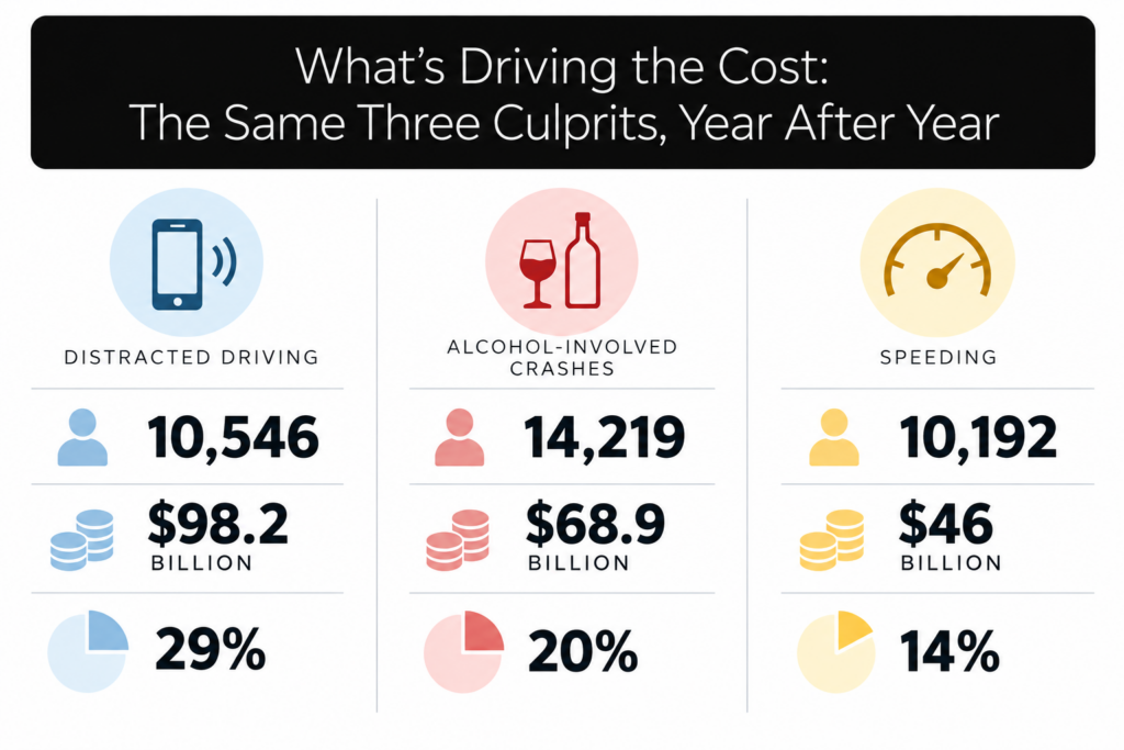 US cost culprits of fatalities and accidents