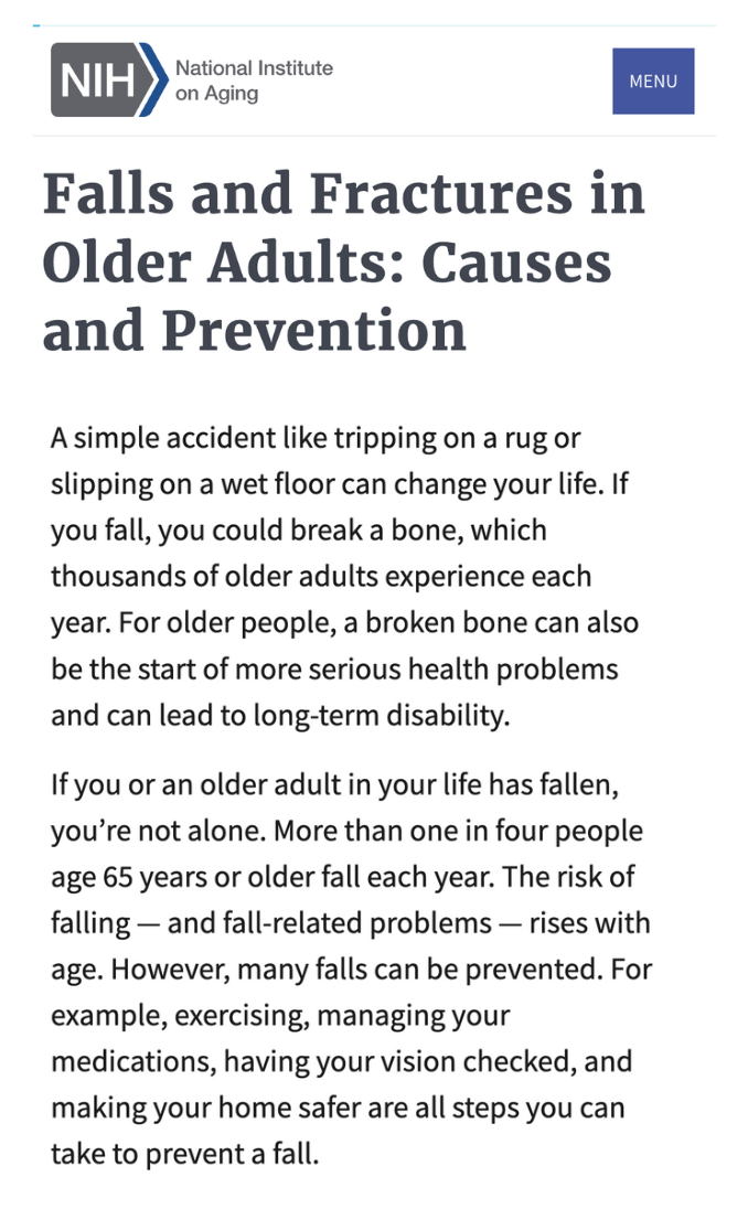 Elderly hip fracture statistics
