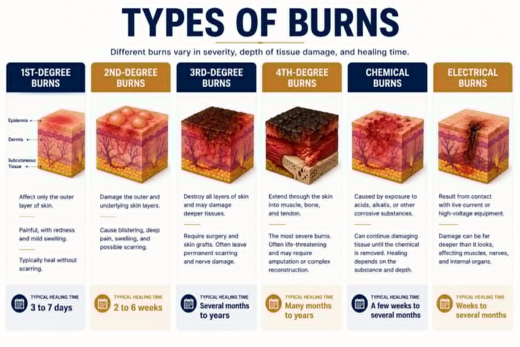 Types of Burns Types of Burns