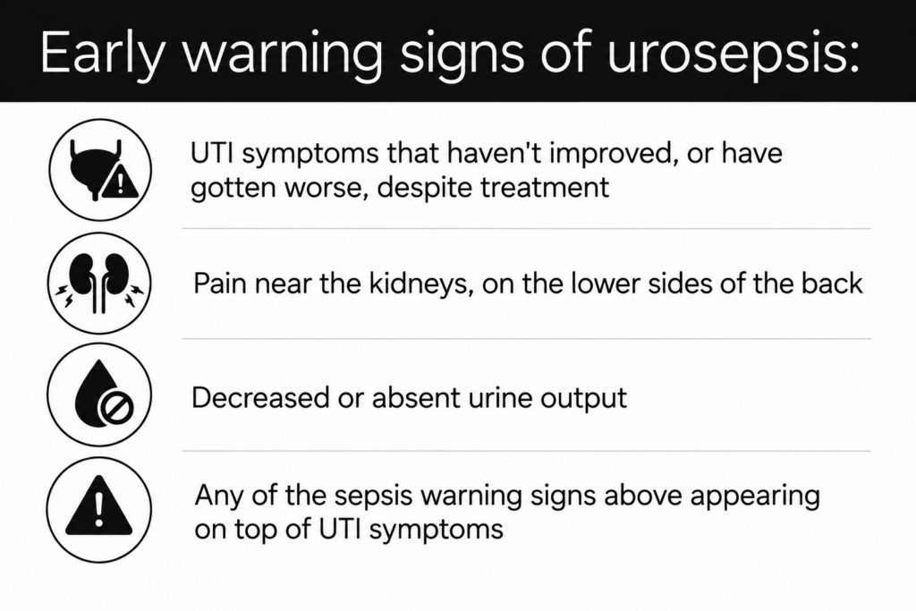 warning signs of urosepsis